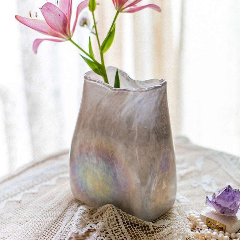 Handmade Iridescent Glass Vase