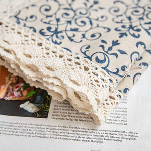 Garden Gate Motif Cotton Linen Curtian