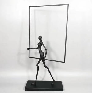 Open image in slideshow, Abstract Walking Figure Statues
