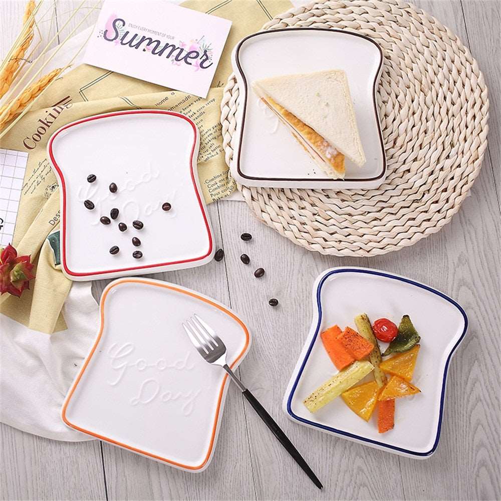 Creative Bread Shaped Ceramic Plate