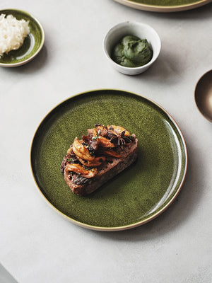 Retro Green Ceramic Plates